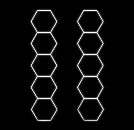 Set 5 hexagoane led honeycomb