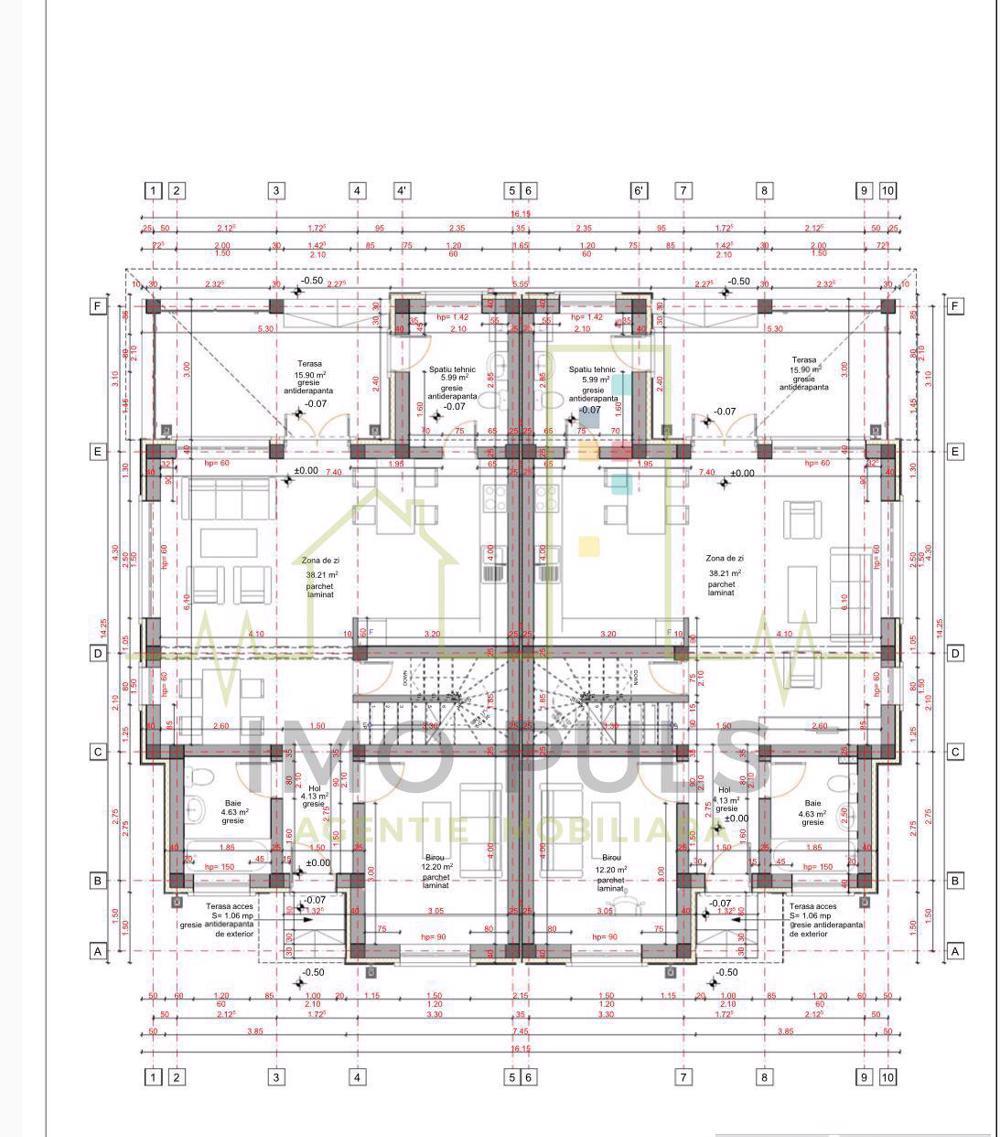 1/2 Duplex Spatios, 5 camere, 3 bai