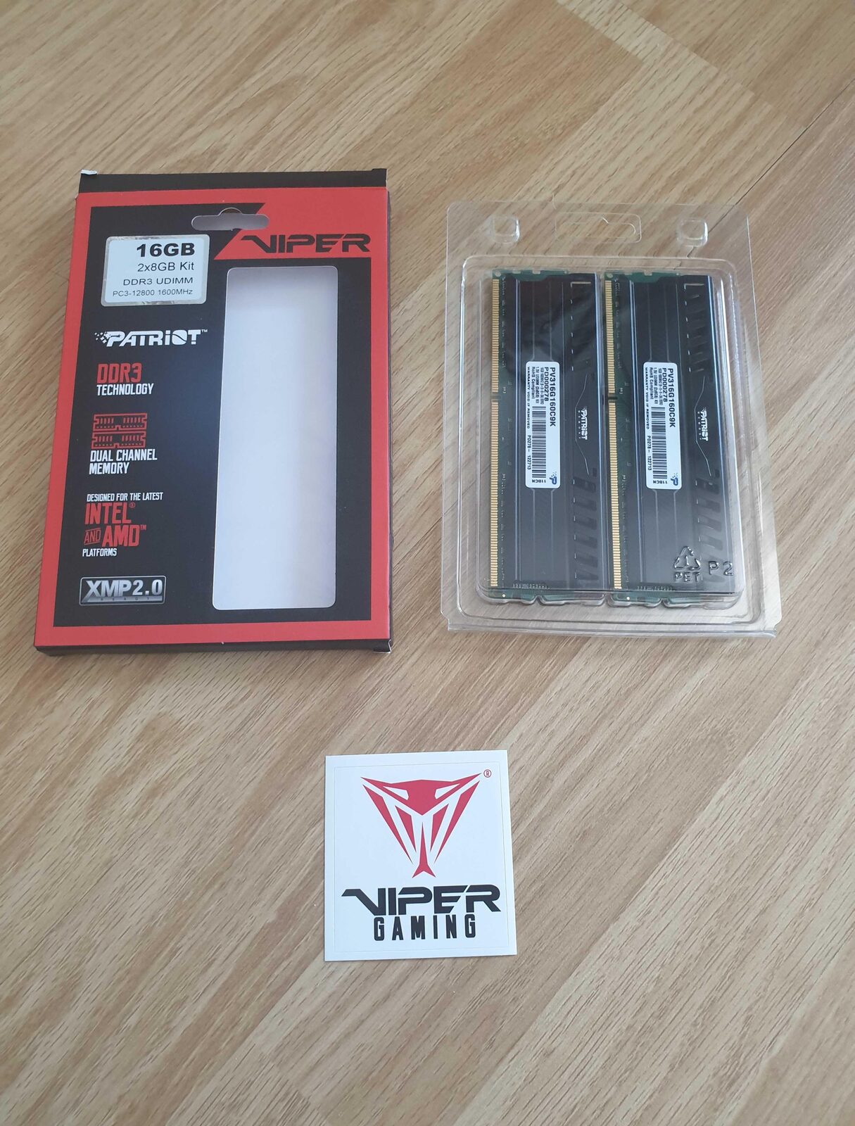 16GB DDR3-1600 kit 2 x 8GB CL9 Patriot Viper - NOU