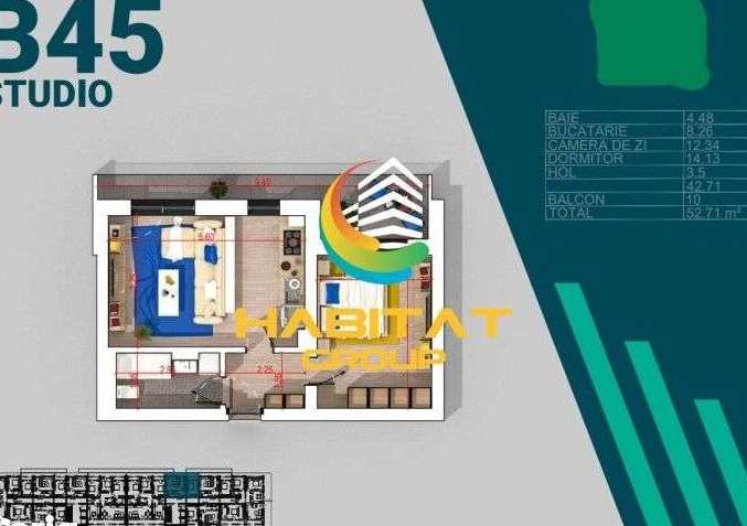 2 camere Dezvoltator mutare imediata 10 min metrou N Teclu