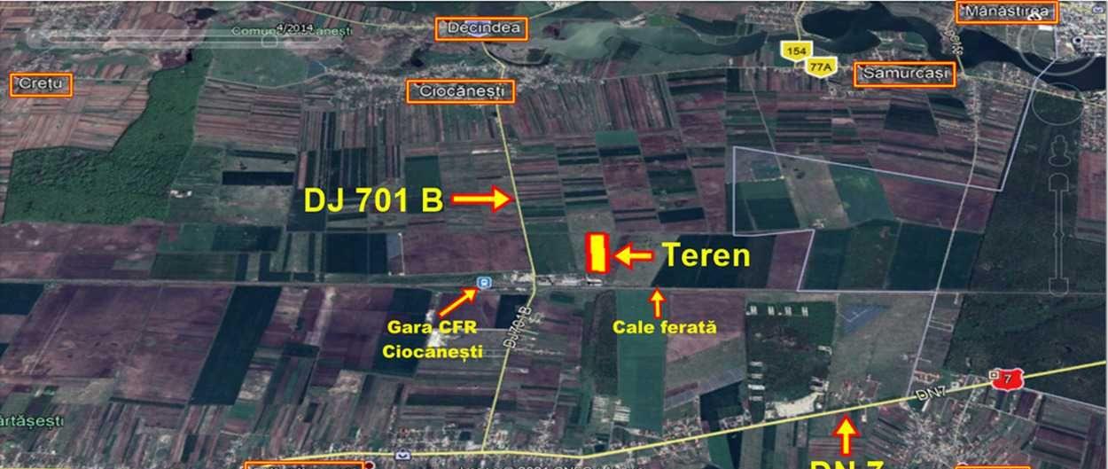 20.028 mp teren extravilan agricol / industrial Ciocănești – Dâmbovița