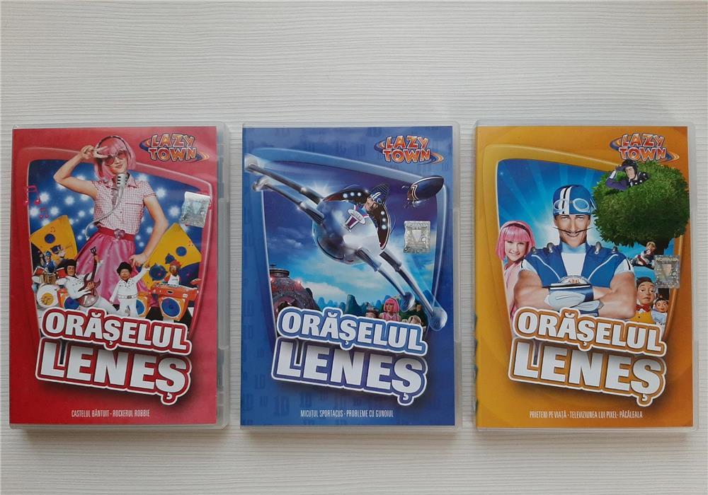3 DVD cu 7 episoade din filmul pentru copii LAZY TOWN - ORĂȘELUL LENEȘ sezonul 2