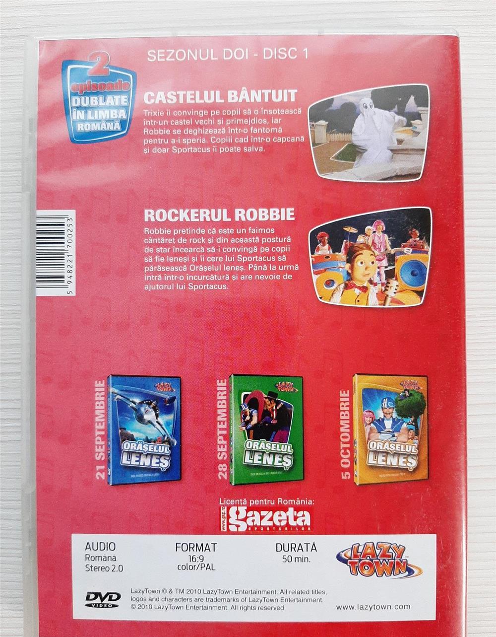 3 DVD cu 7 episoade din filmul pentru copii LAZY TOWN - ORĂȘELUL LENEȘ sezonul 2