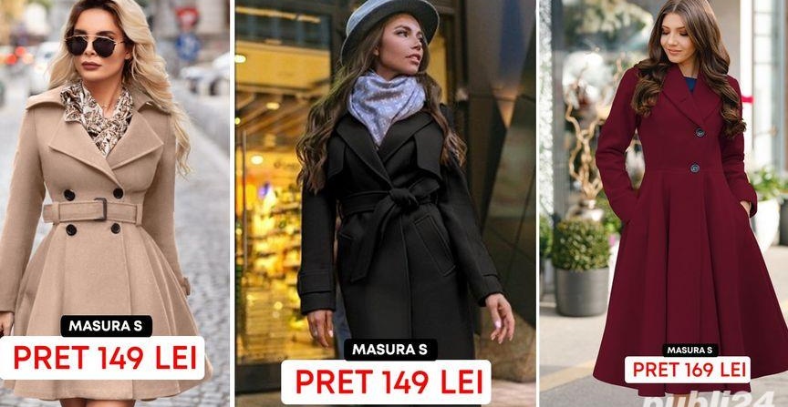 30 Modele paltoane dama - 149 lei / 169 lei / Modele 2022 / Lichidare stoc