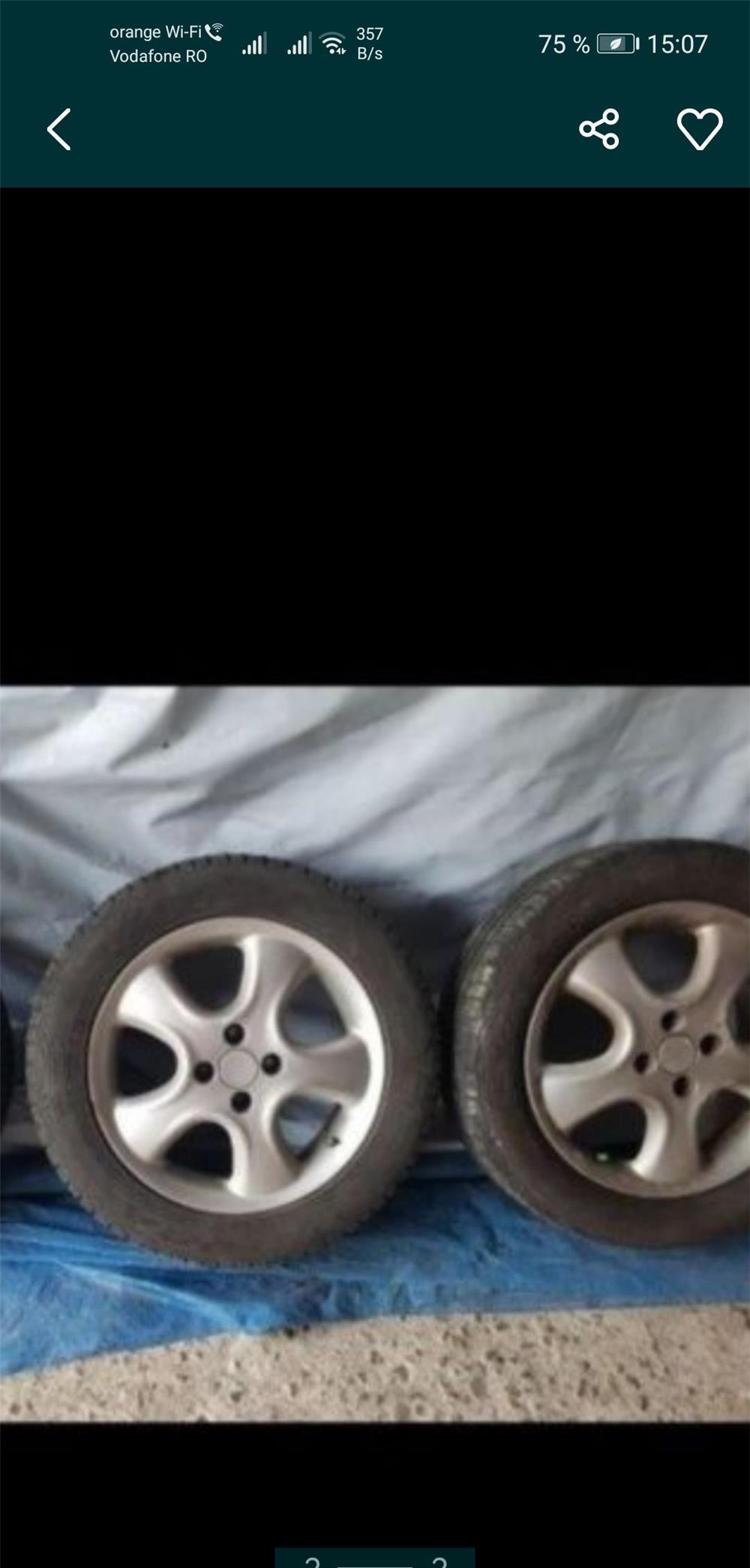 4 jante aliaj in 4 prezoane pe 16 inch pentru gama opel