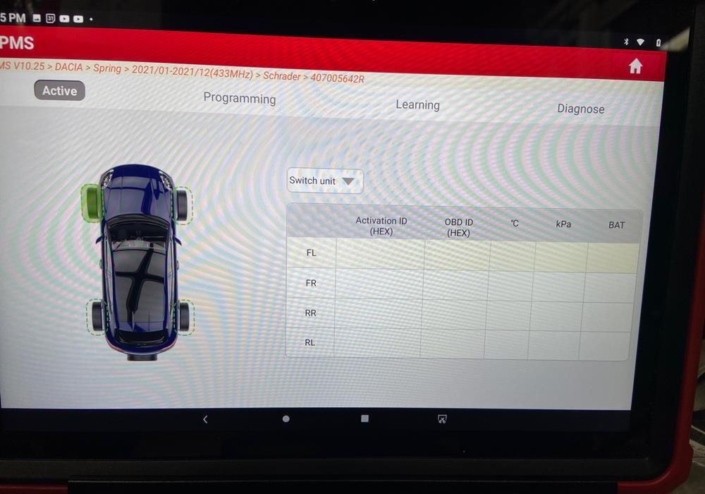 Activare Programare senzori TPMS pentru orice masina
