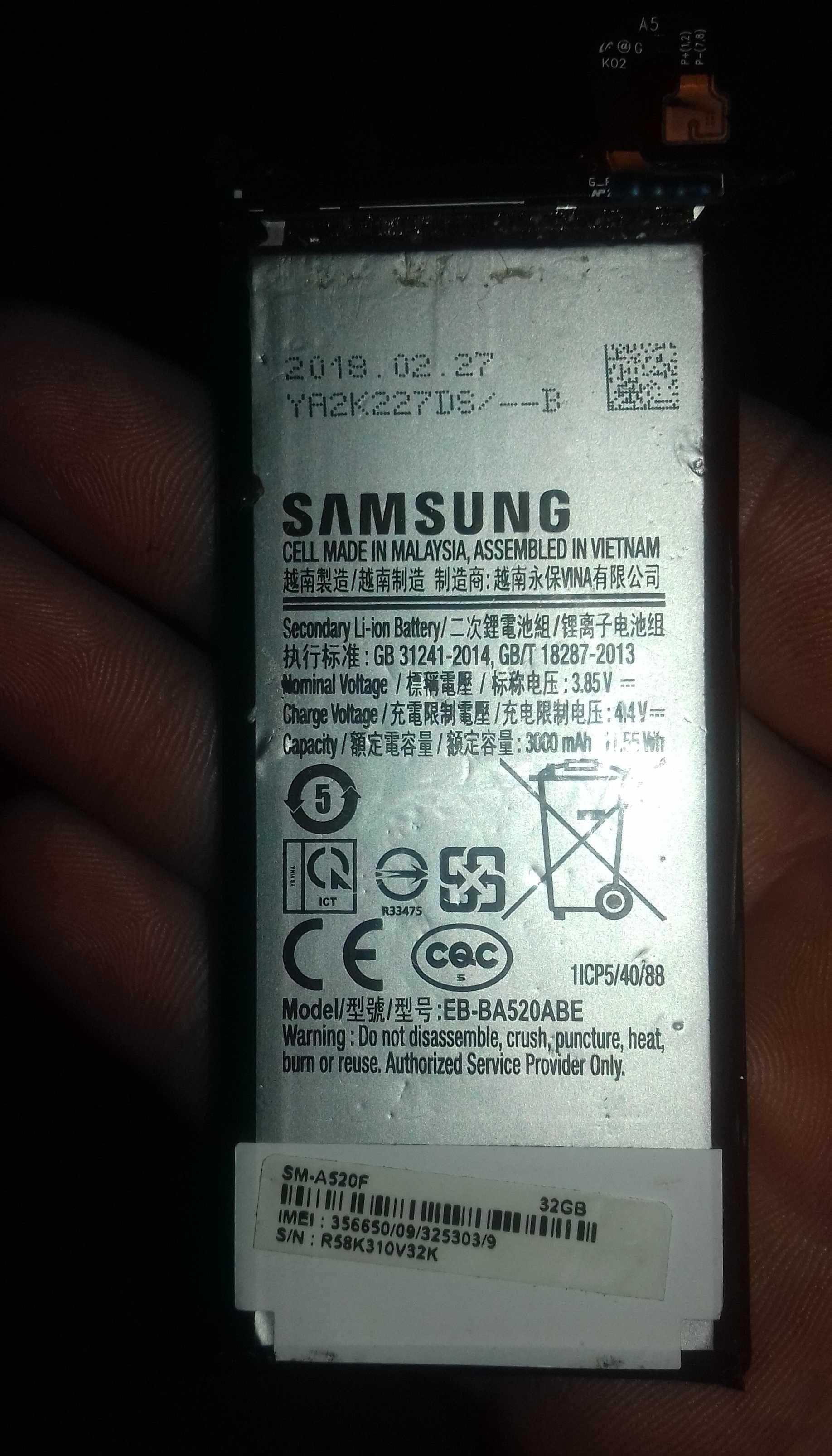 Acumulator samsung A5