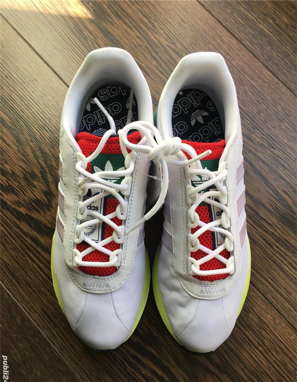 Adidas sneakers, pantofi sport originali de culoare alba