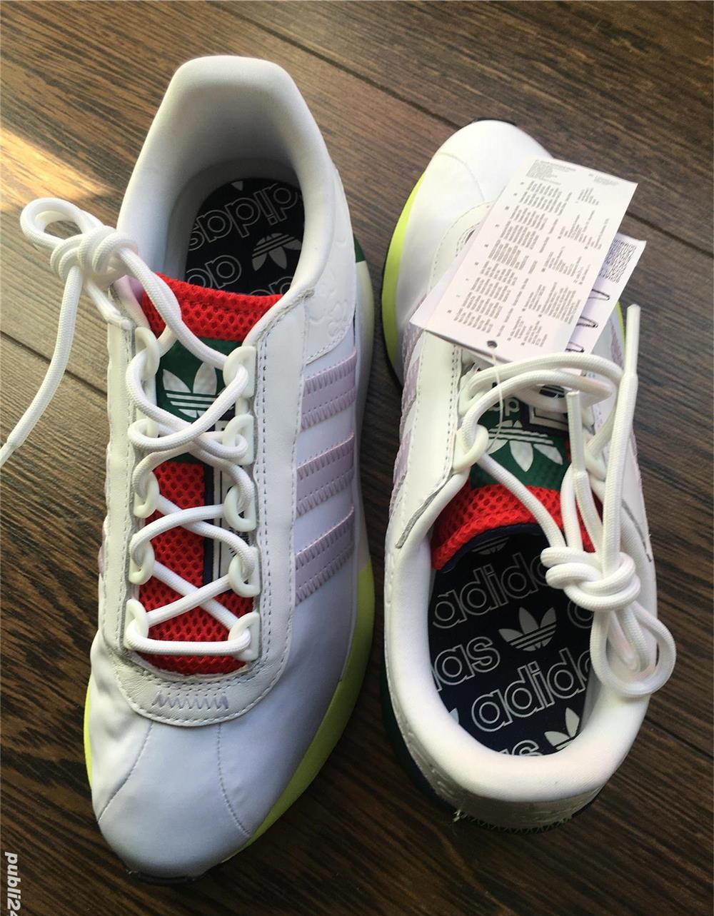 Adidas sneakers, pantofi sport originali de culoare alba