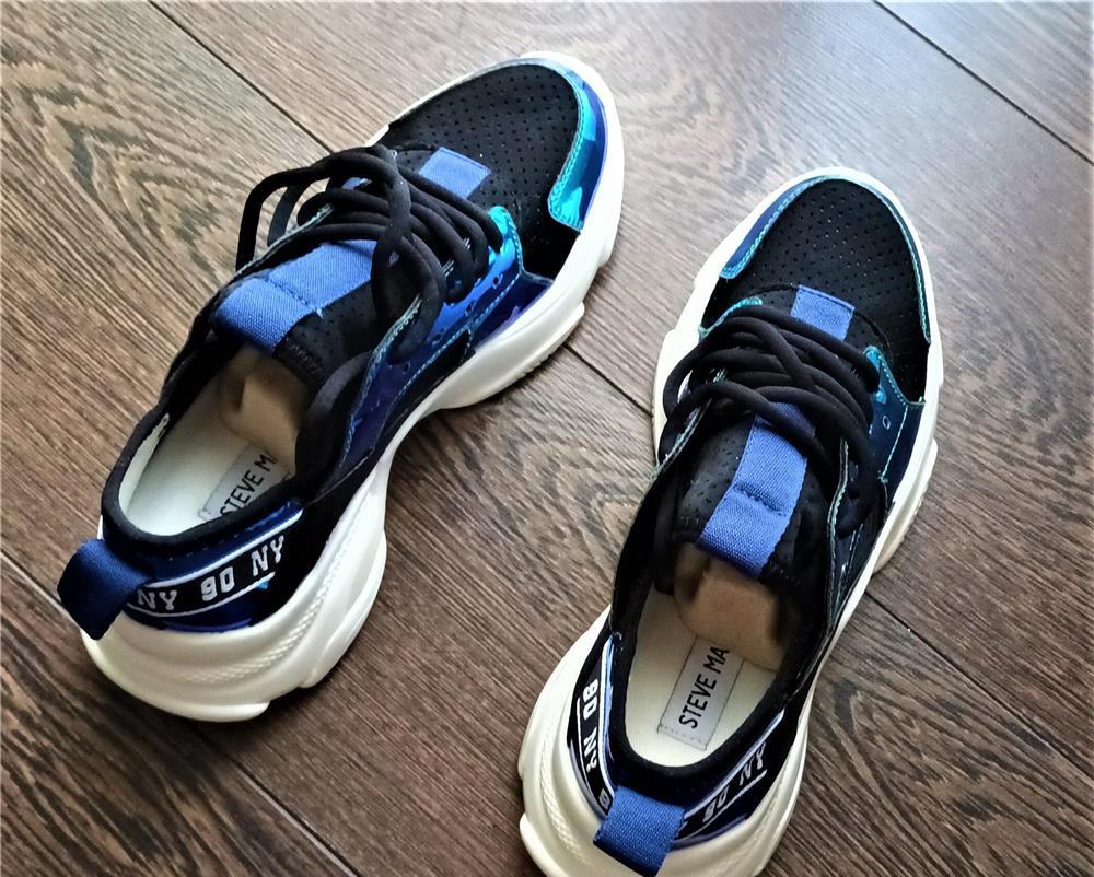 adidasi dama STEVE MADDEN, negru mov metalizat, trainers, sneakers