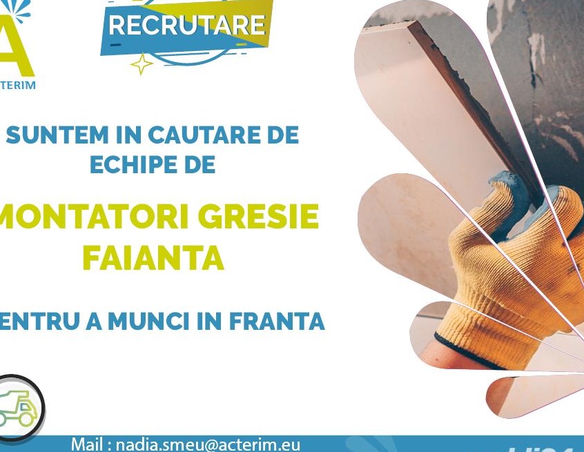 Angajam echipe de muncitori in constructii calificati/necalificati in Franta