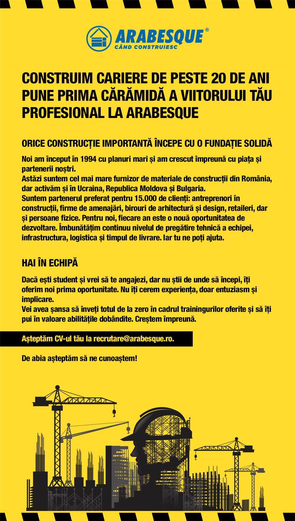 Angajam manipulant marfuri in Timisoara