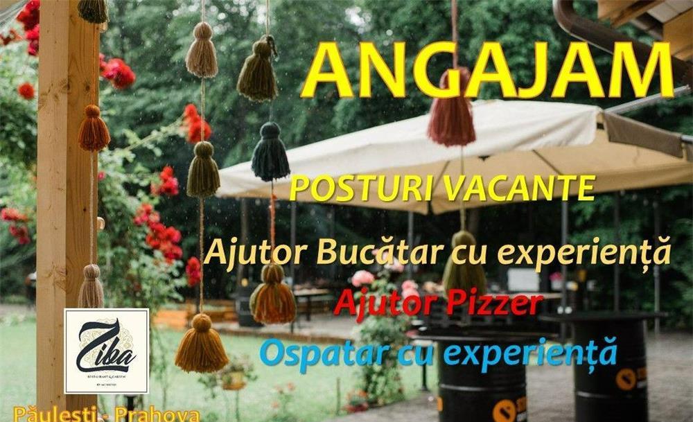 Angajam personal bucatarie (Ospatar, ajutor pizzer, ajutor bucatar)
