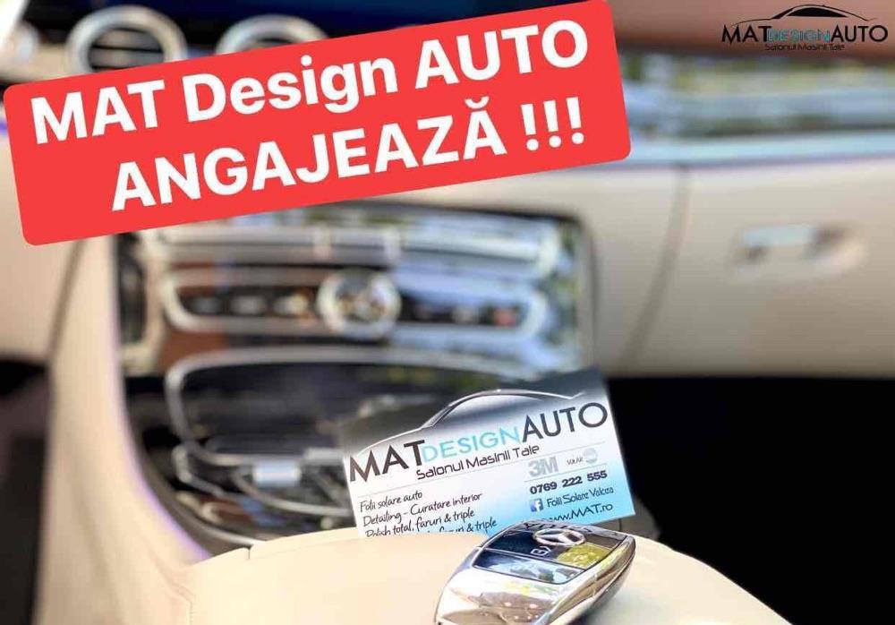 ANGAJĂM PERSONAL pentru CURATARE TAPITERIE AUTO!