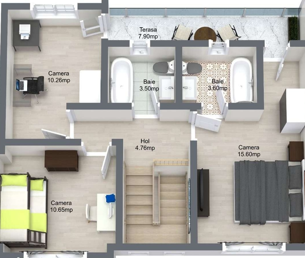 Ansamblul Otopeni Putna Residence - casa 3 camere + living