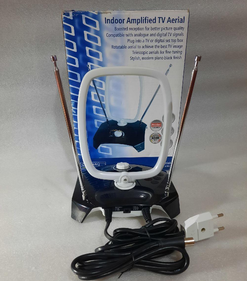 Antena TV de interior cu amplificator NIKKAI A38JB