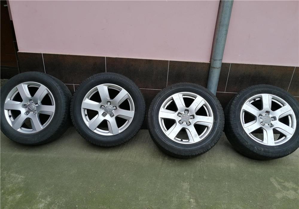 Anvelope /Jante originale Audi A6 225 55 17 Dunlop iarnă, 6-7mm