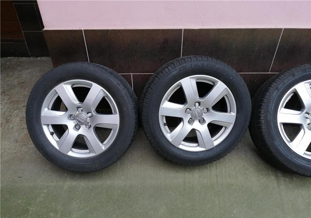 Anvelope /Jante originale Audi A6 225 55 17 Dunlop iarnă, 6-7mm