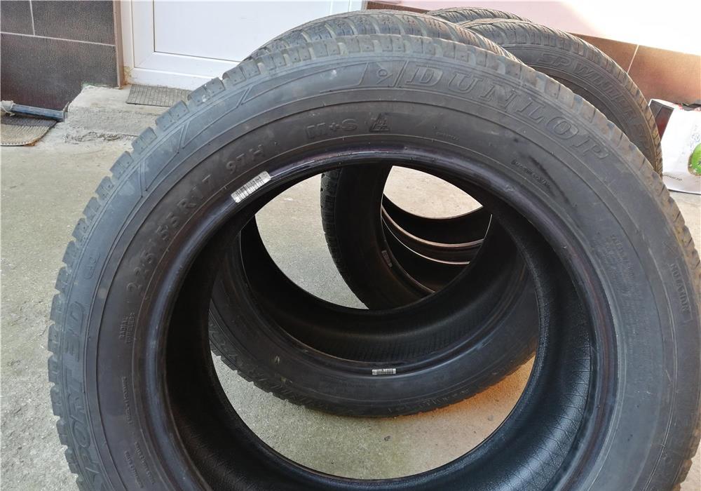 Anvelope /Jante originale Audi A6 225 55 17 Dunlop iarnă, 6-7mm
