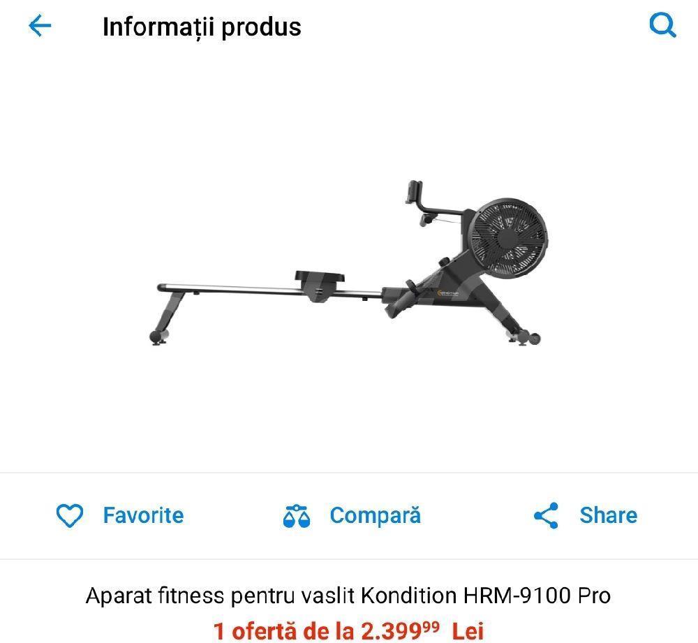 Aparat fitness pentru vaslit Kondition HRM-9100 Pro