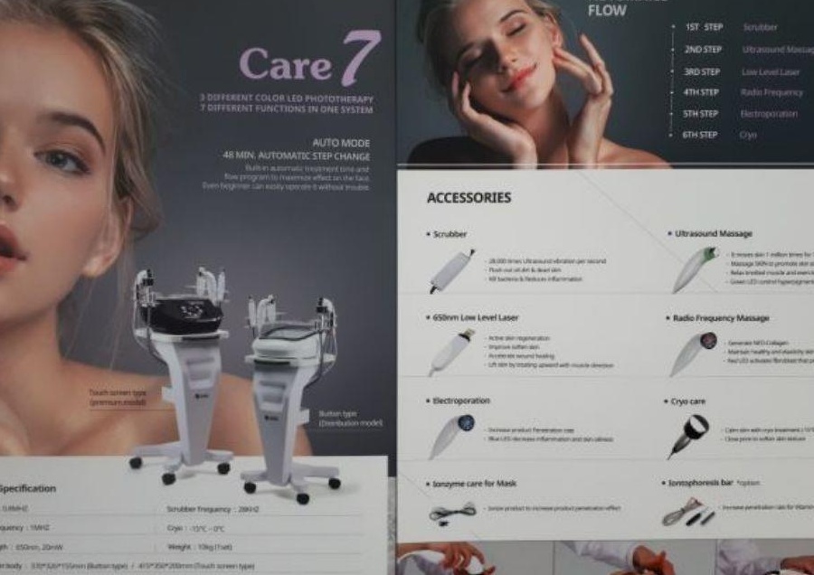 Aparat pentru tratamente faciale Care 7. Made in Korea.