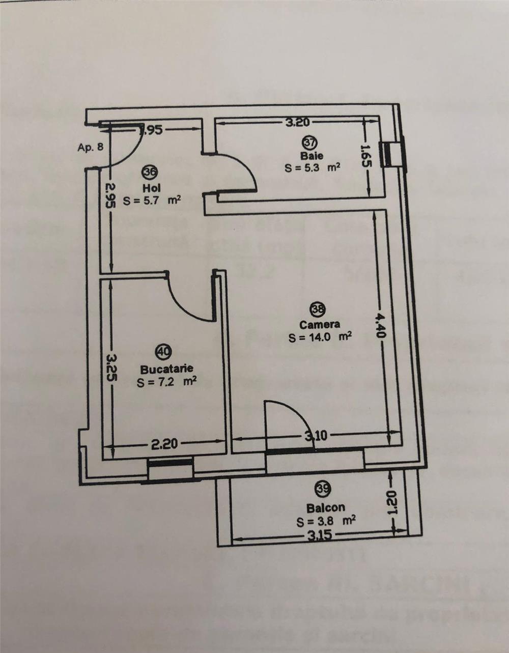 Apartament 1 camera (decomandat ) ZONA REZIDENTIALA