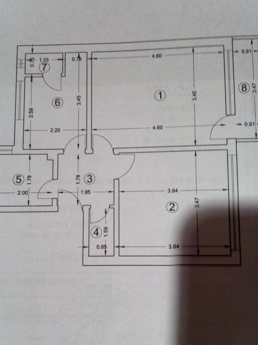 Apartament 2 camere, confort 1, decomandat, etaj 7 din 7