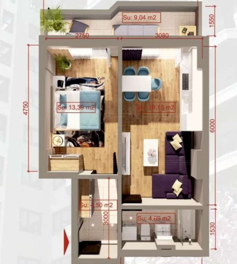 Apartament 2 camere Copou - Royal Town Mutare Ianuarie 2023