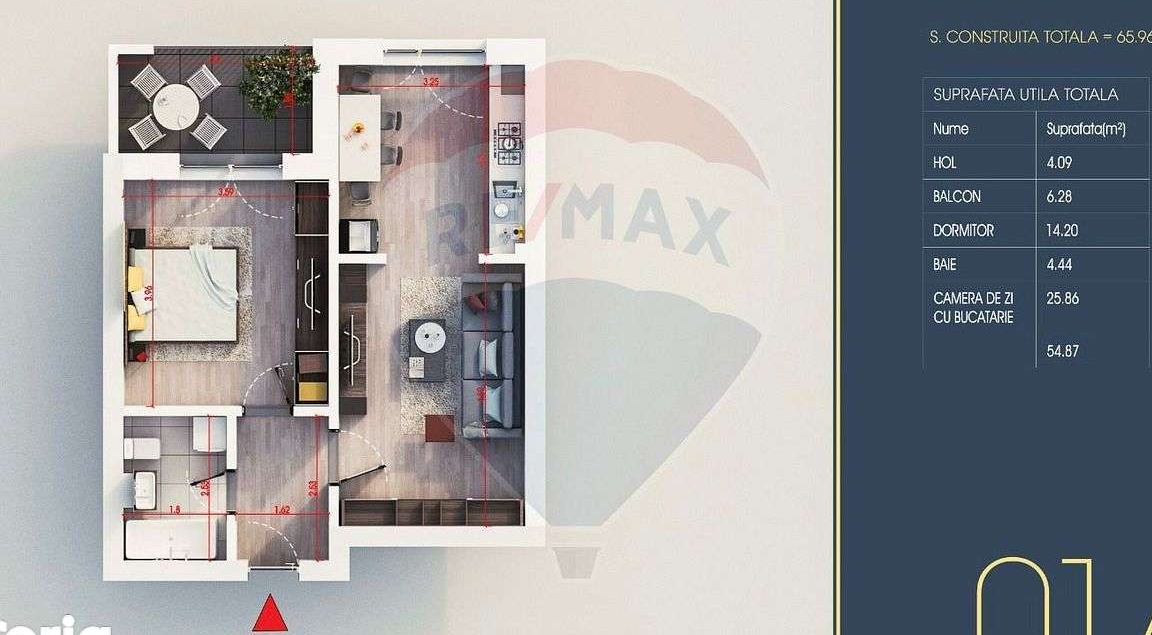 Apartament 2 Camere cu ÎNCĂLZIRE ÎN PARDOSEALĂ - Ansamblu Rezidențial
