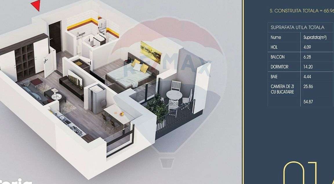 Apartament 2 Camere cu ÎNCĂLZIRE ÎN PARDOSEALĂ - Ansamblu Rezidențial