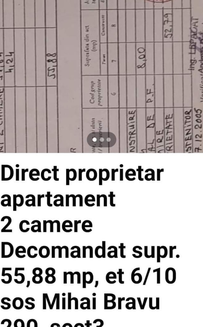Apartament 2 camere, decomandat,Piata Muncii