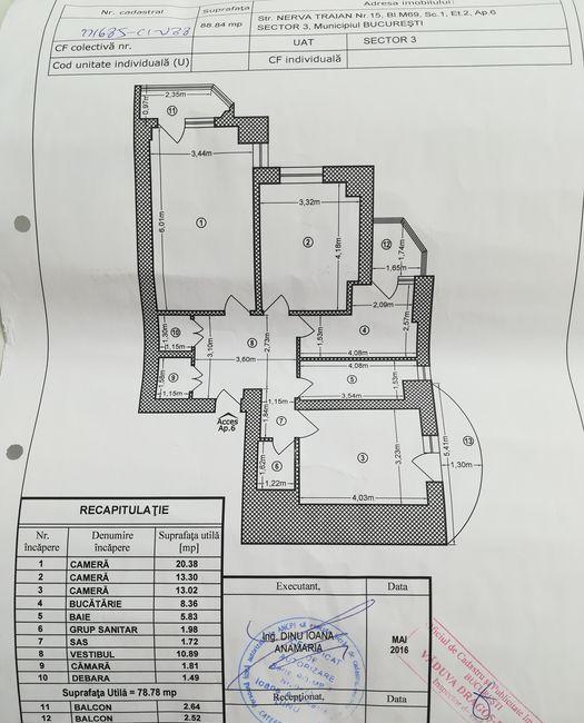 Apartament 3 camere 3 balcoane sector 3 Nerva Traian Nr 15