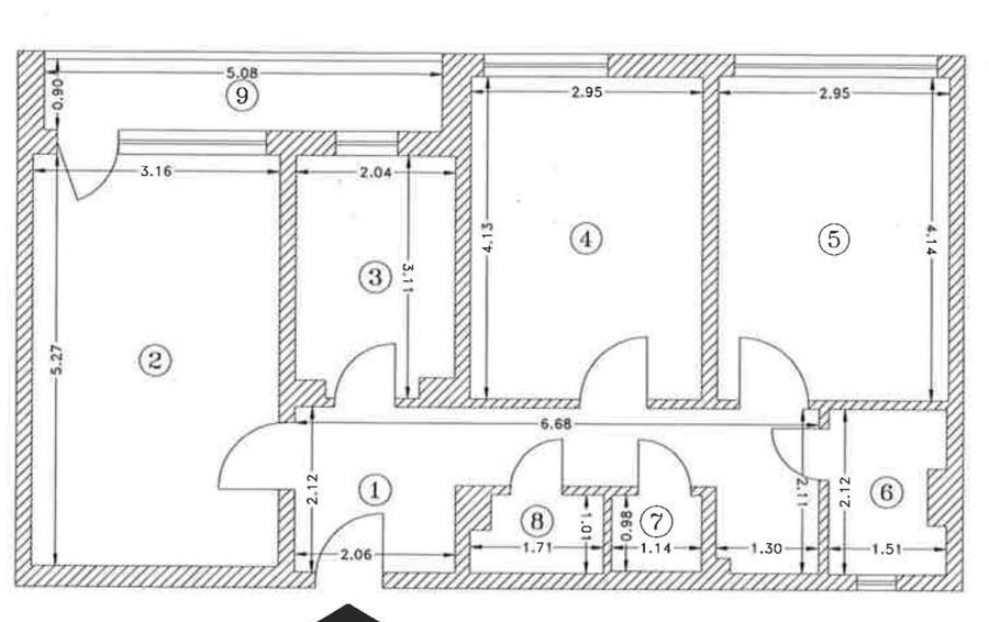 Apartament 3 camere decomandat Auchan Vitan