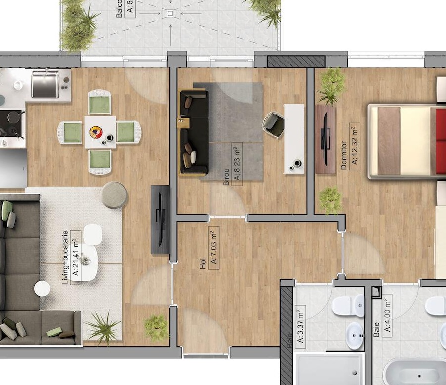 Apartament 3 camere la Real Residence Resort. Aproape de centrul orasului
