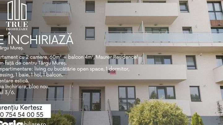 Apartament cu 2 camere,  60m² + 4m² balcon, Maurer Residence!