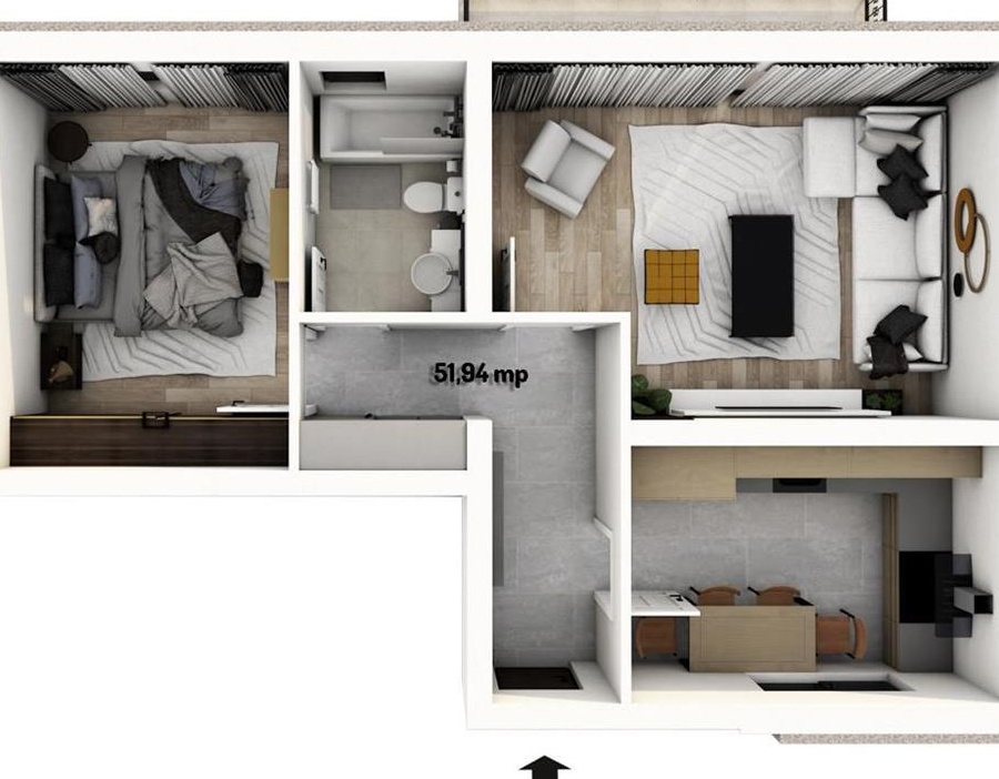 Apartament cu 2 camere, etaj 1,in Girog, direct de la dezvoltator,