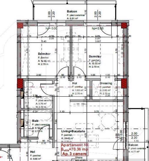 Apartament cu 3 camere, terasa 82.67 mp, in zona Borhanci