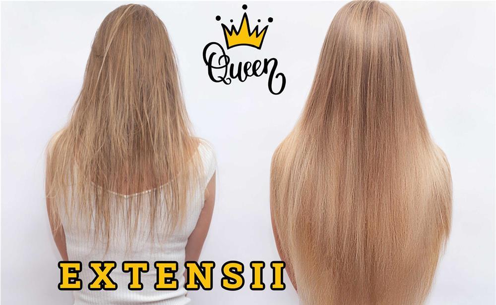 Aplic extensii doar din par natural uman cu lungime de pana la 70 cm