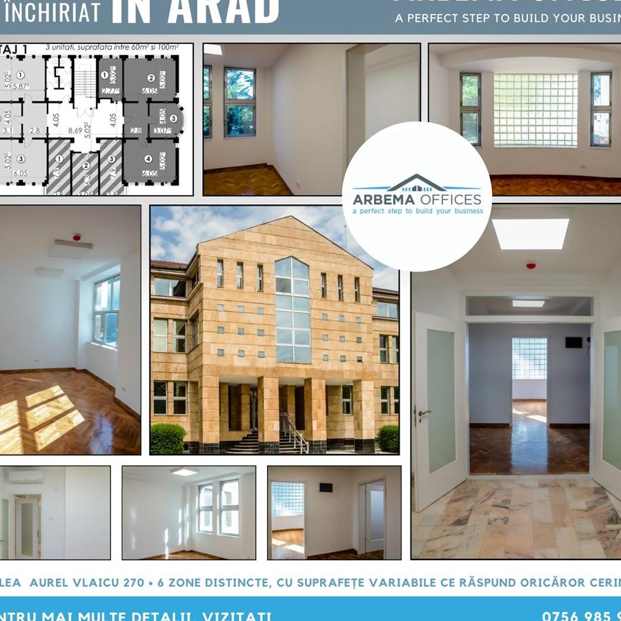 ARBEMA OFFICES - Spații de birouri de închiriat în Arad!
