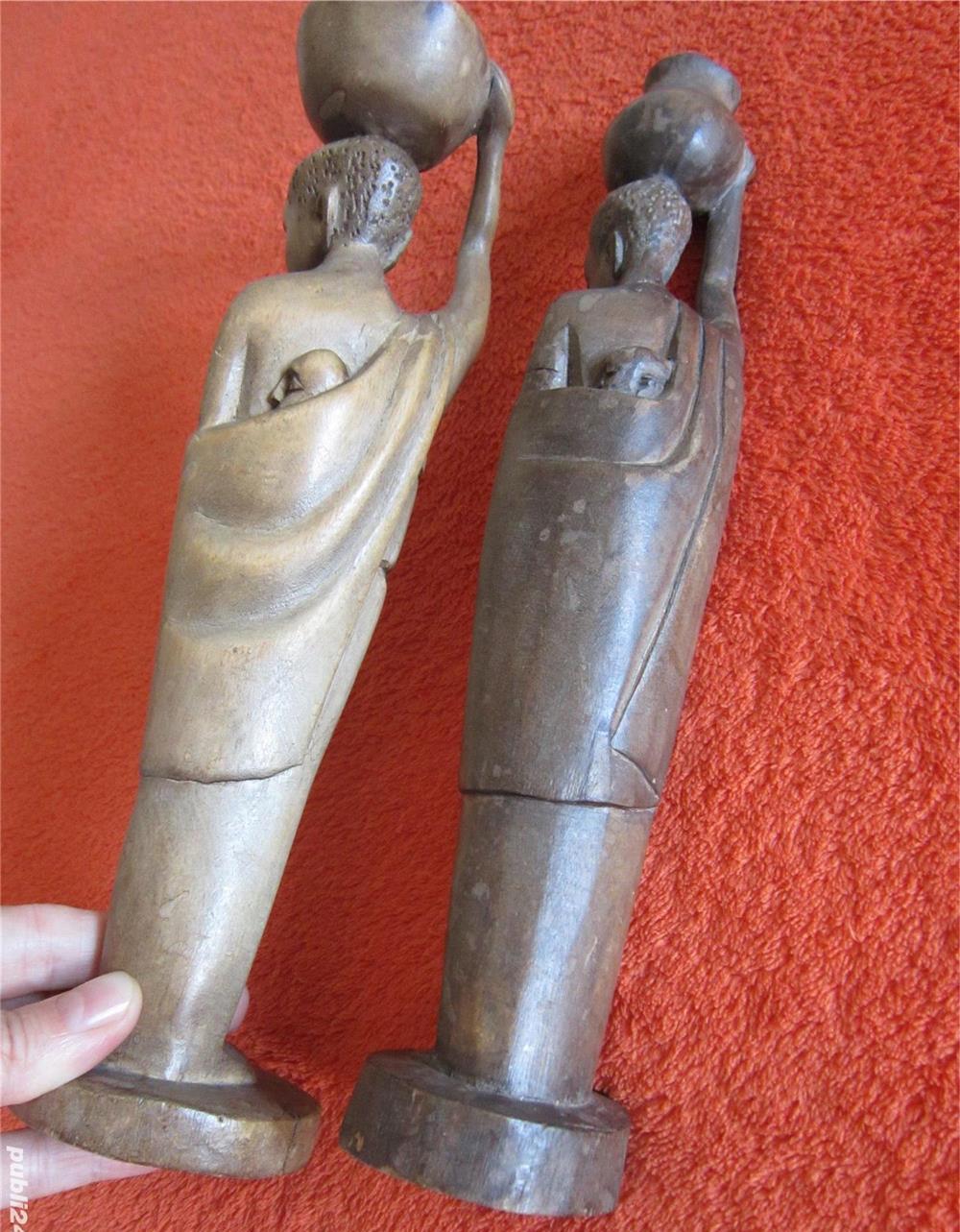 arta africana,de colectie,sculptura lemn-El si Ea-cadou