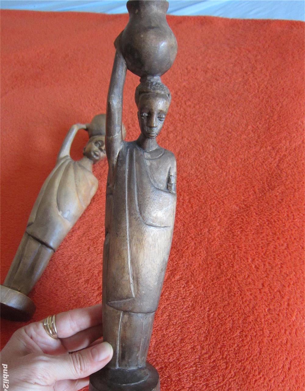 arta africana,de colectie,sculptura lemn-El si Ea-cadou