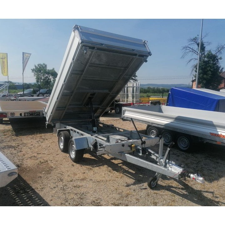 Autocar Remorca basculabila electrohidraulic cu rampe, transport utilaje 3.5t