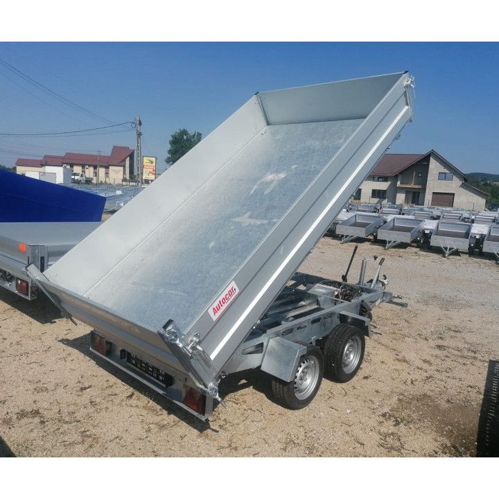Autocar Remorca basculabila electrohidraulic cu rampe, transport utilaje 3.5t