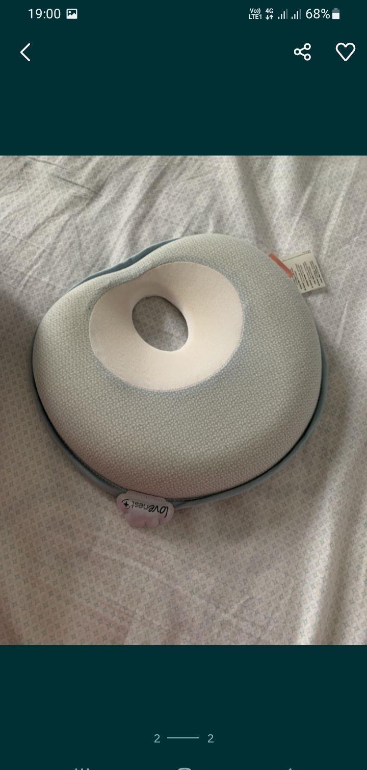 baby nest+pernabevelusi contra plagiocefaliei din spuma memory.