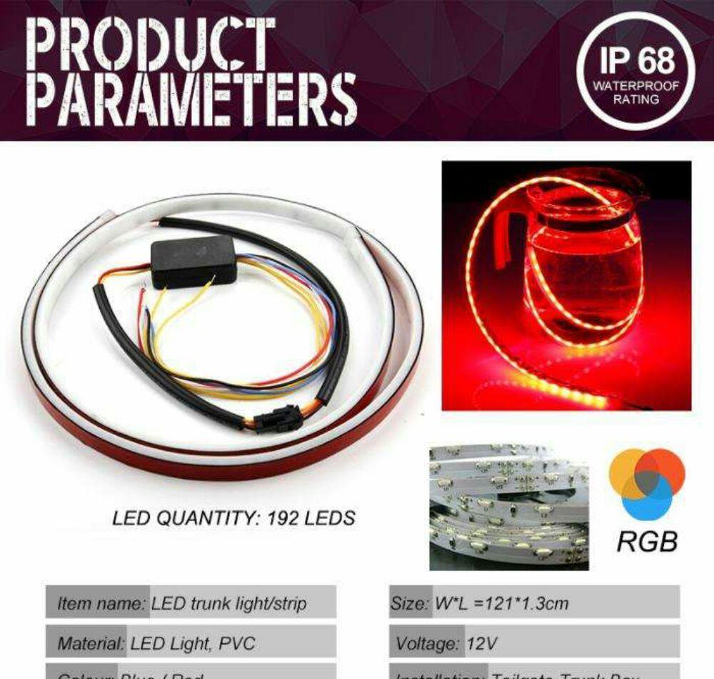 Banda DRL universala pentru portbagaj - iluminare semnalizare