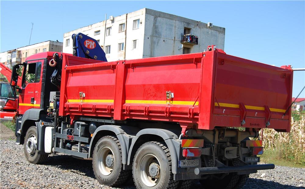Basculanta/Autobasculanta cu bena si macara MAN TGS 6X4 de inchiriat