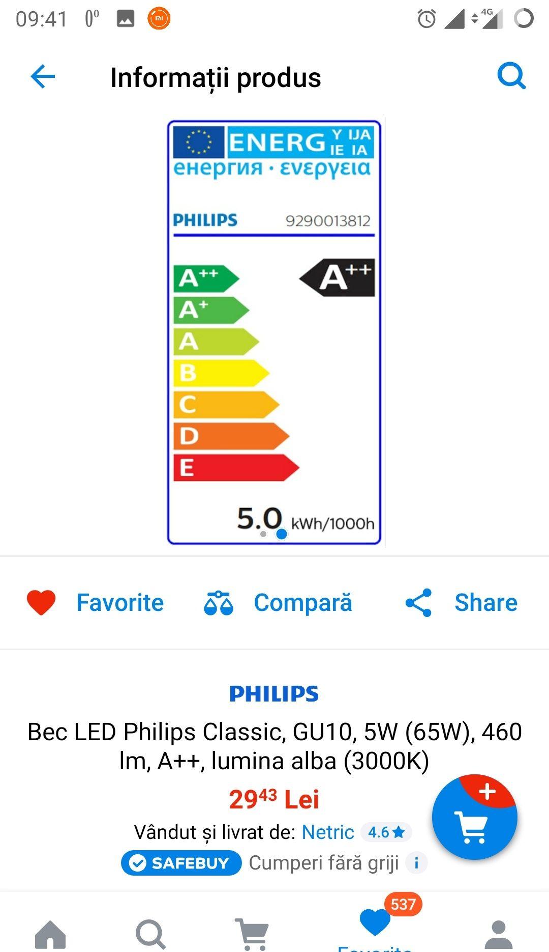 Bec Led Philips 5W GU10