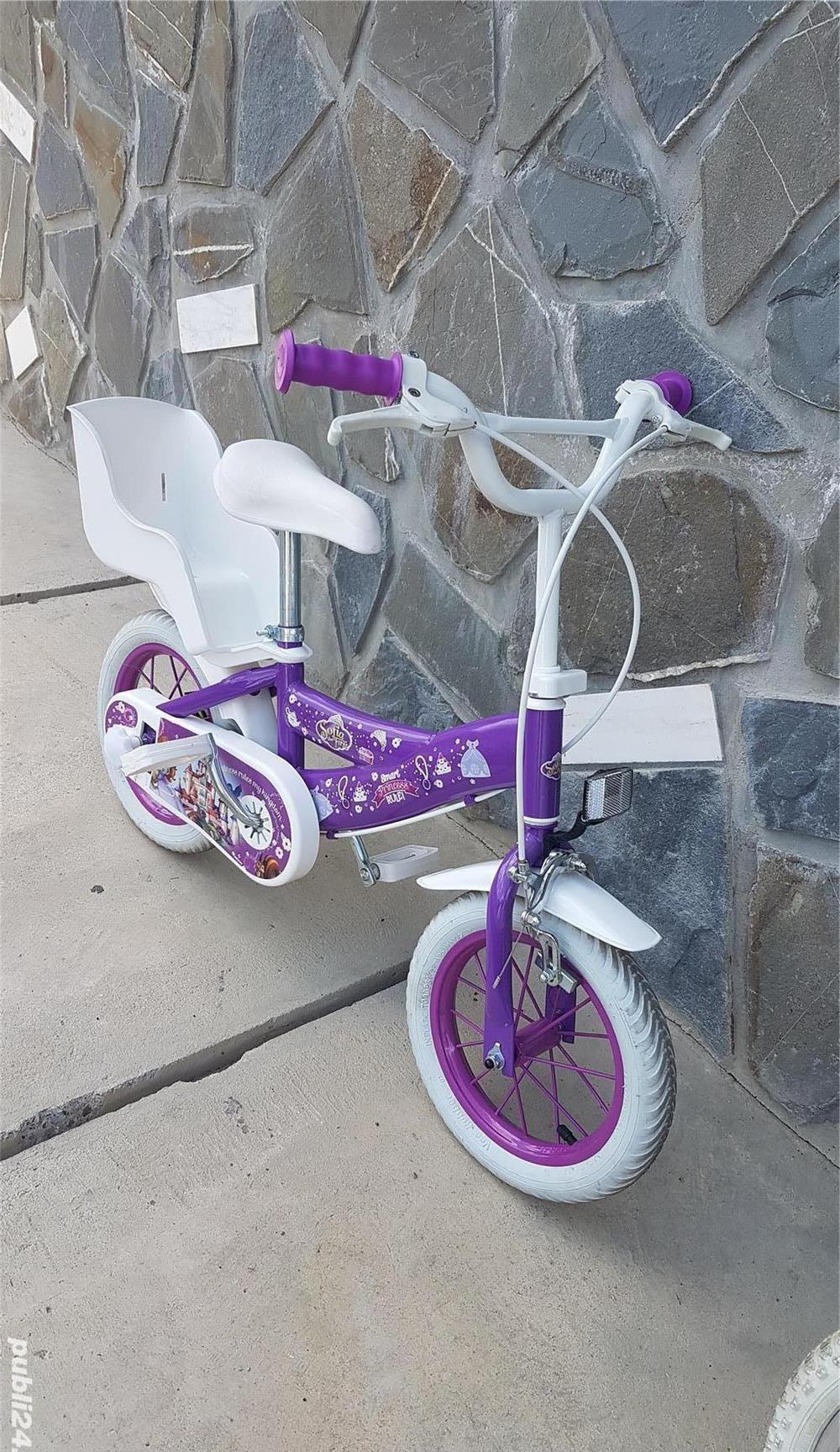 Bicicletă copii Prințesa Sofia 12 inch