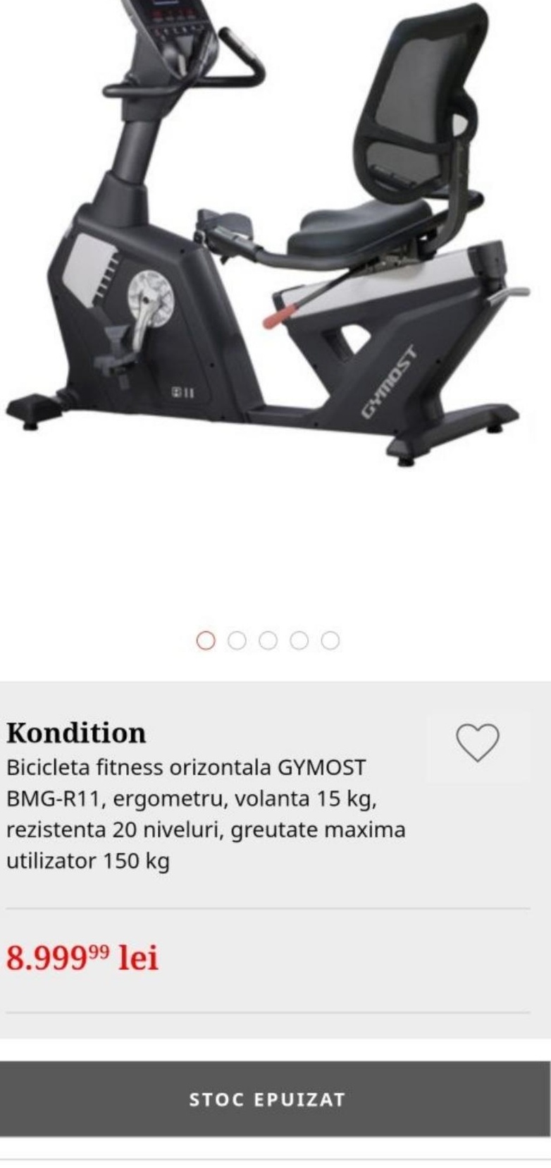 Bicicletă fitness orizontală