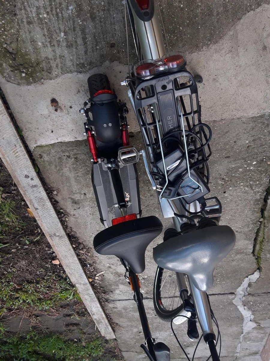 bicicleta+trotineta electrice